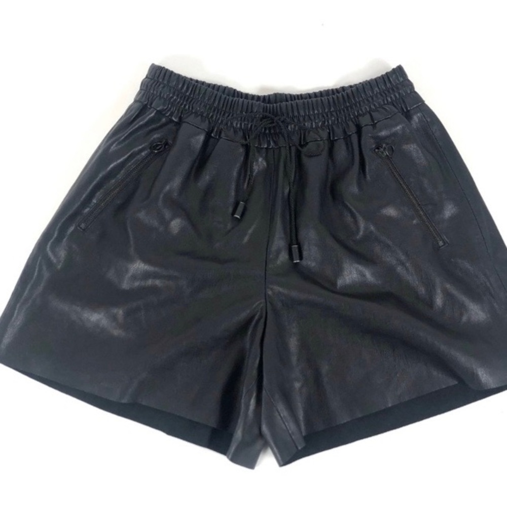 Zara faux leather high waist shorts